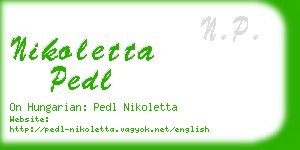 nikoletta pedl business card